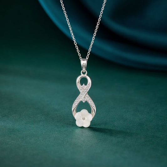 Forever Bloom Infinity Silver Pendant