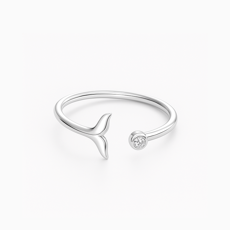 Mermaid Tail Silver Ring