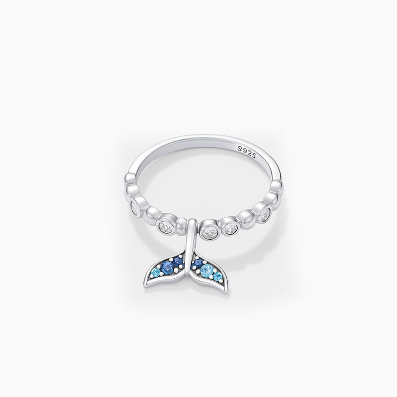 Trendy Fish Tail Silver Ring