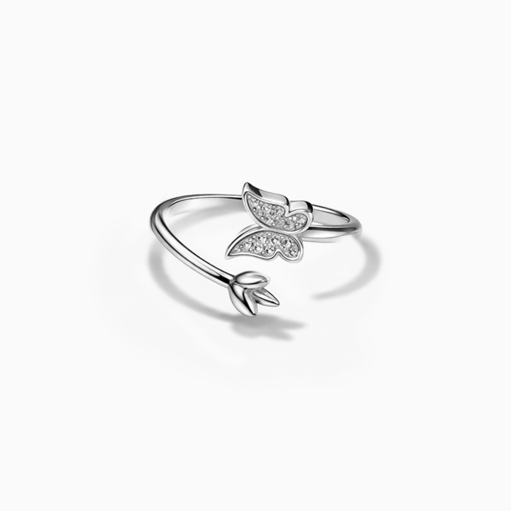 Trendy Butterfly 925 Silver Ring