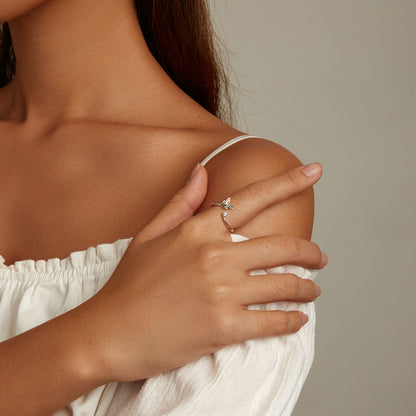 Butterfly Adjustable Silver Rings