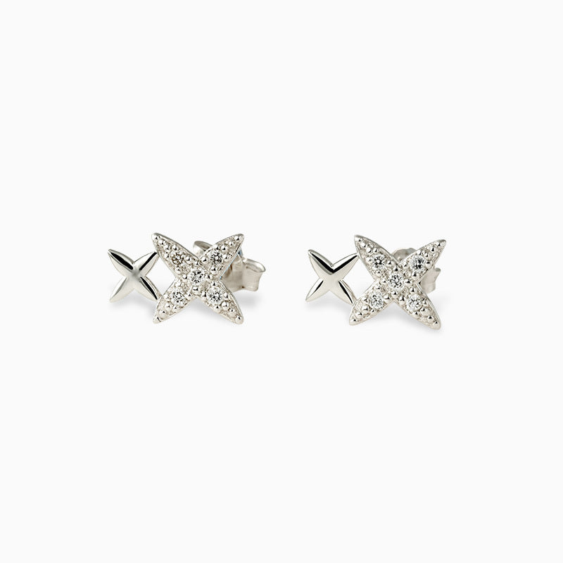 Modern Chic Star Silver Studs