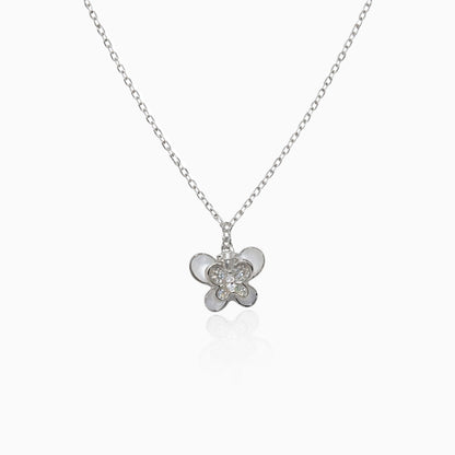 Pure Love Butterfly Silver Necklace