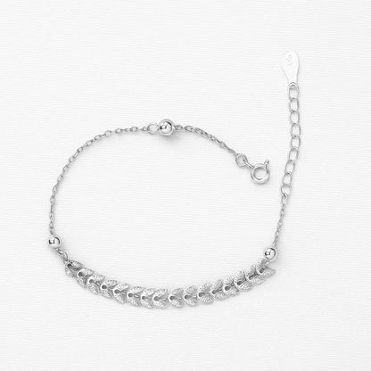 Moon Leaf Silver Bracelet
