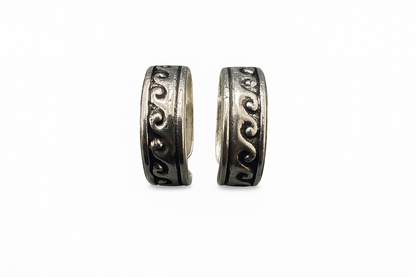 Silver Ocean Wave Toe Rings