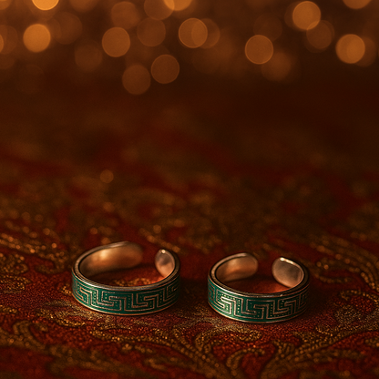 Maze Silver Toe Rings