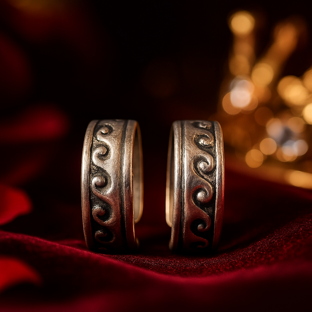 Silver Ocean Wave Toe Rings