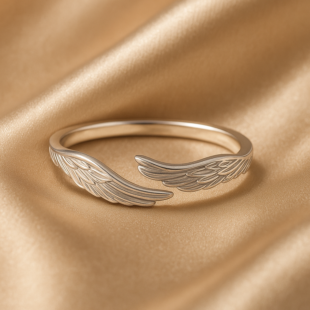 Wing Guard Adjustable Silver Ring