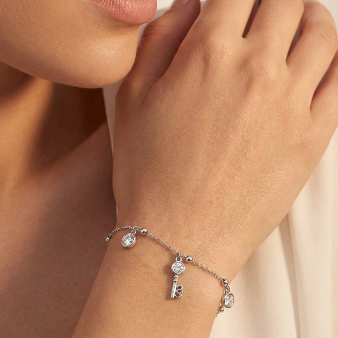 Key to Light Silver Bracelet
