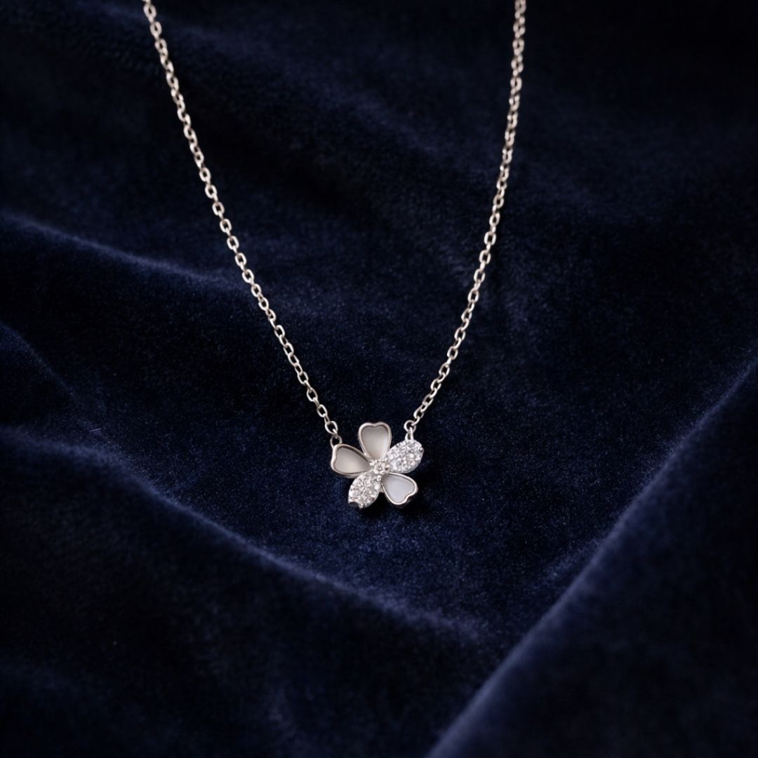 Pure Love Bloom Silver Necklace