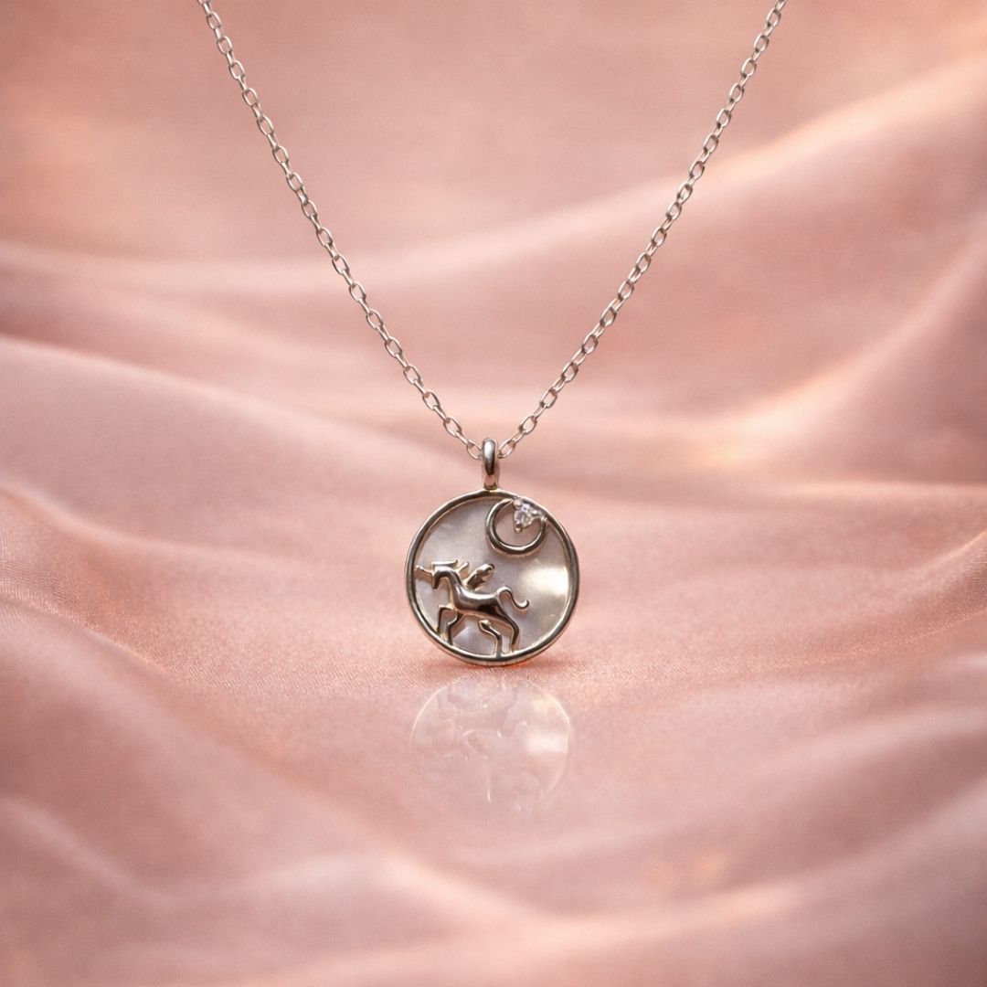 Aries Zodiac Silver Necklace