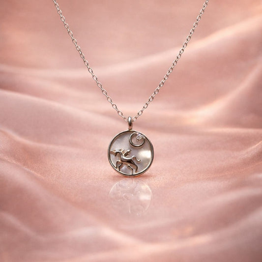 Aries Zodiac Silver Necklace