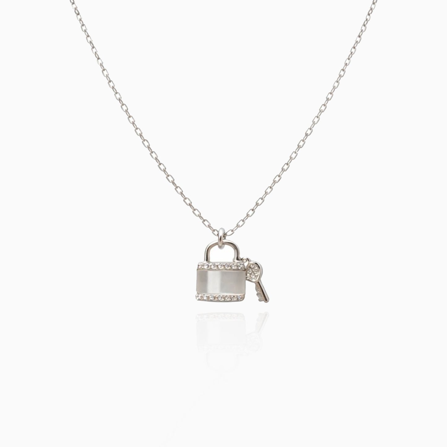 Forever Yours Lock Silver Necklace