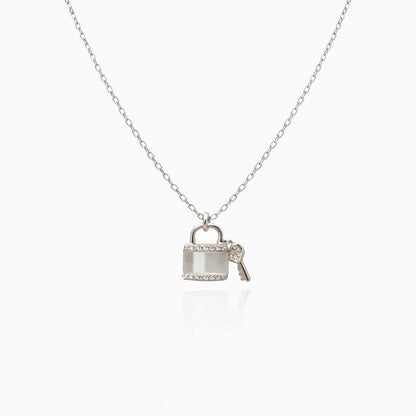 Forever Yours Lock Silver Necklace