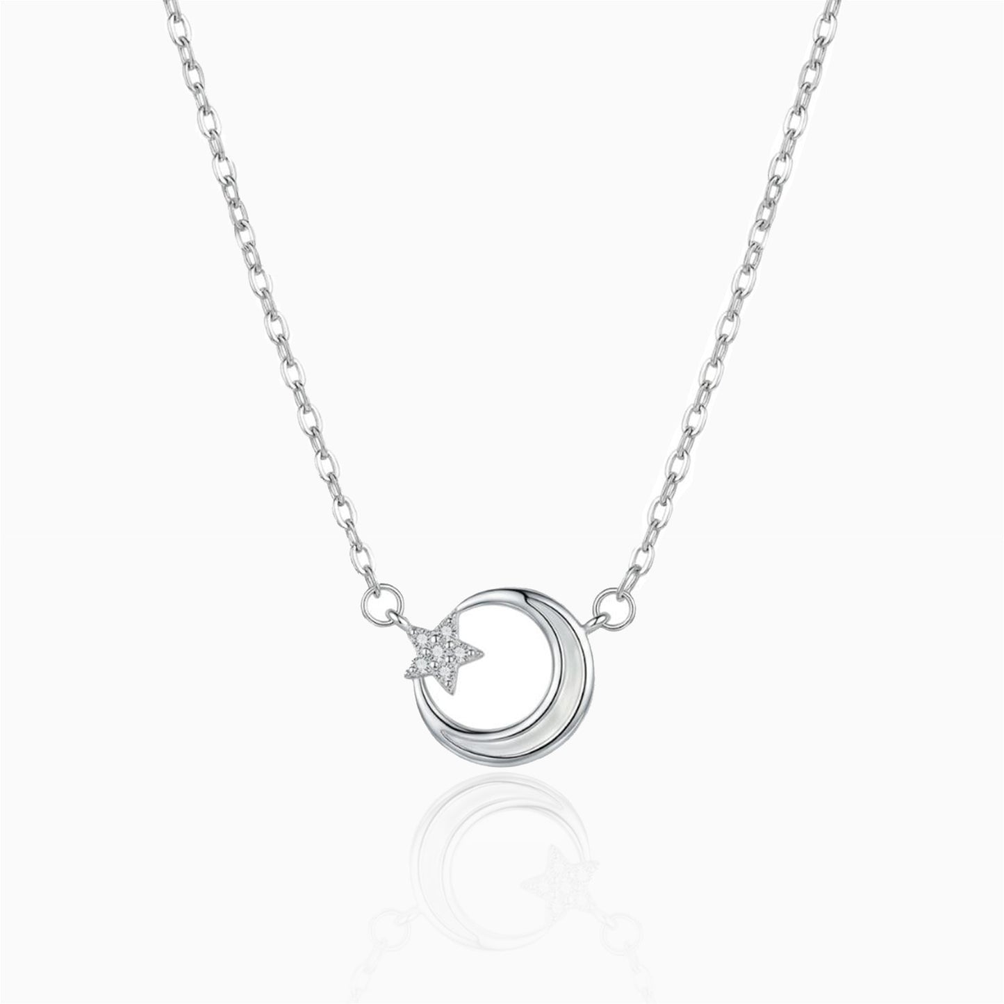Celestial Loop Silver Necklace