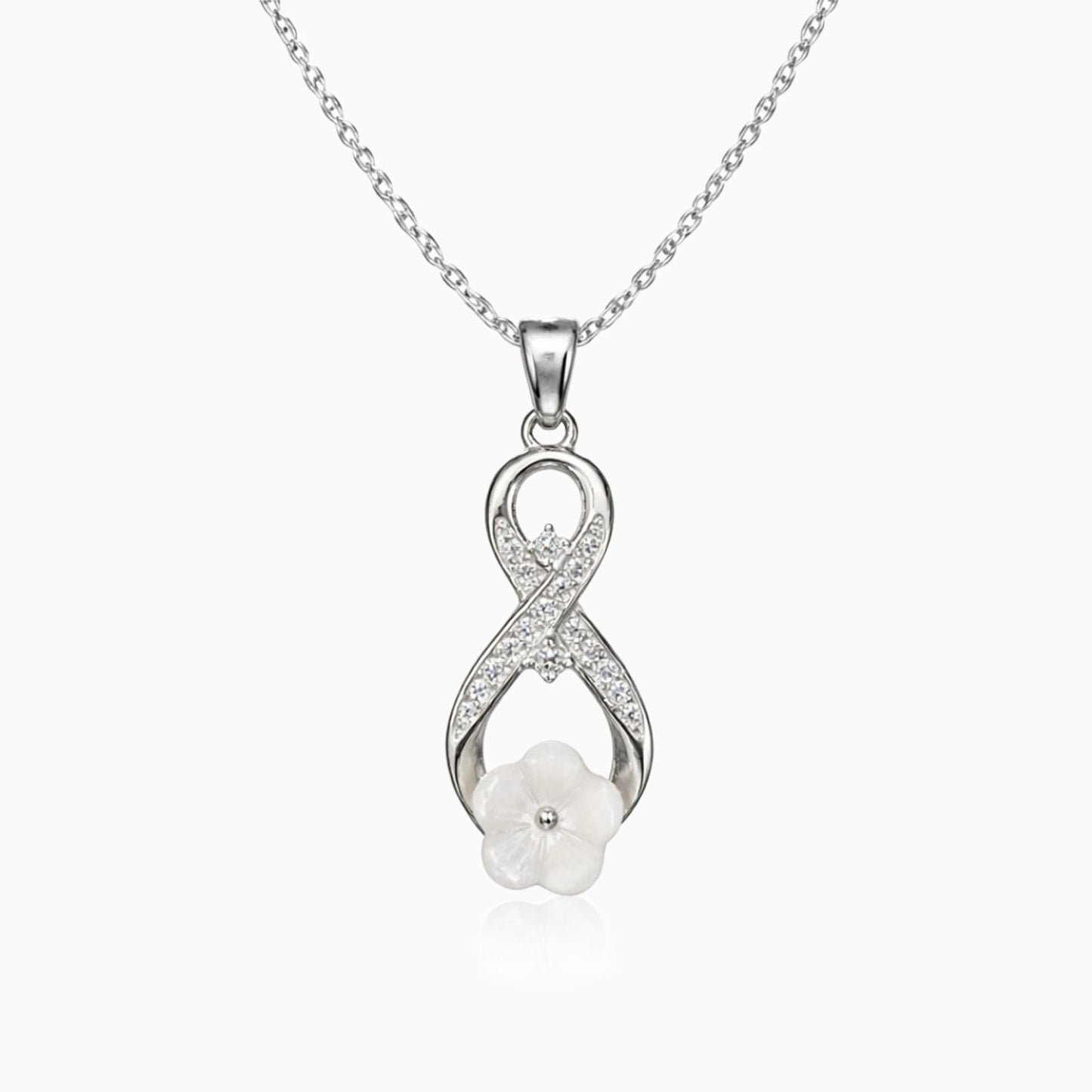 Forever Bloom Infinity Silver Pendant