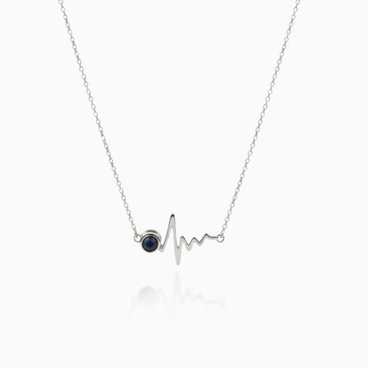 Heartbeat Love Message Silver Necklace