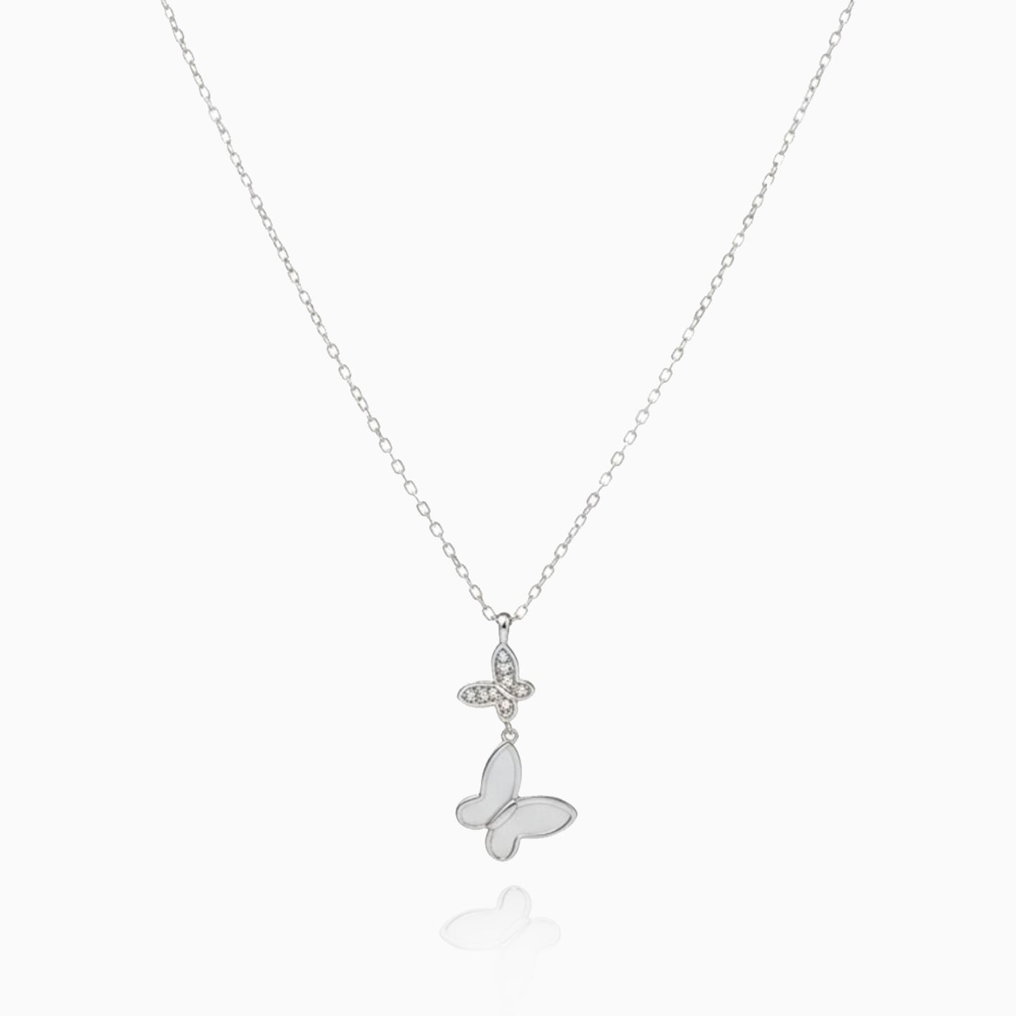 Little Butterfly Moment Silver Necklace