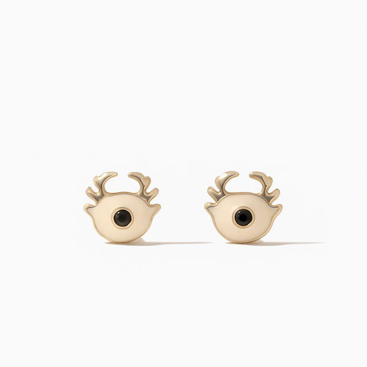 Aura Evil Eye Silver Studs