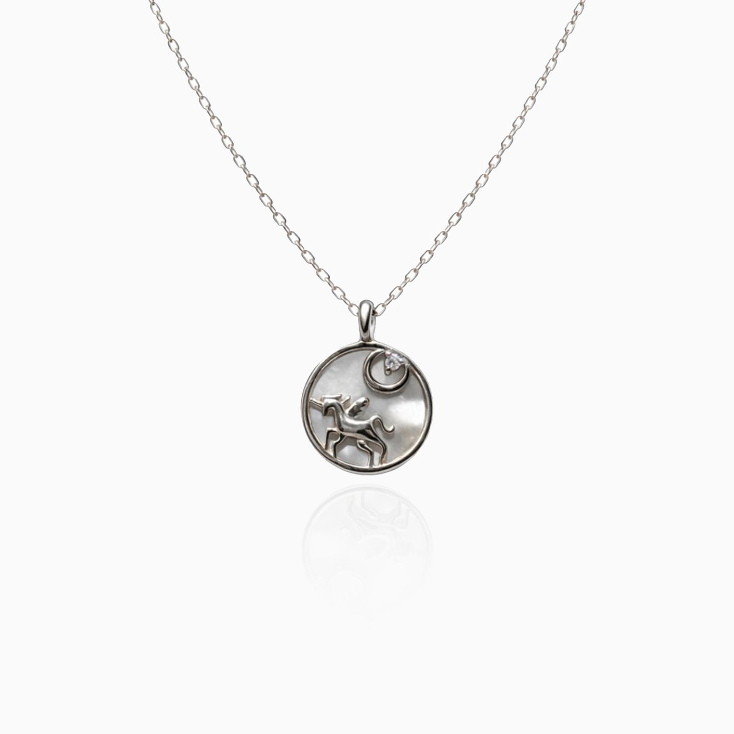 Aries Zodiac Silver Necklace