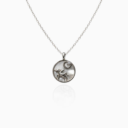 Aries Zodiac Silver Necklace