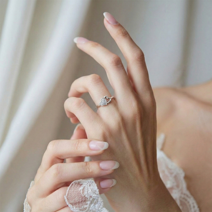 Heart Sync Unique Silver Ring