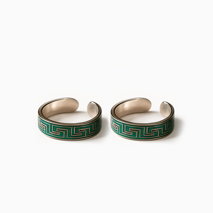 Maze Silver Toe Rings