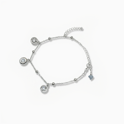 Silver Geometric Charm Bracelet