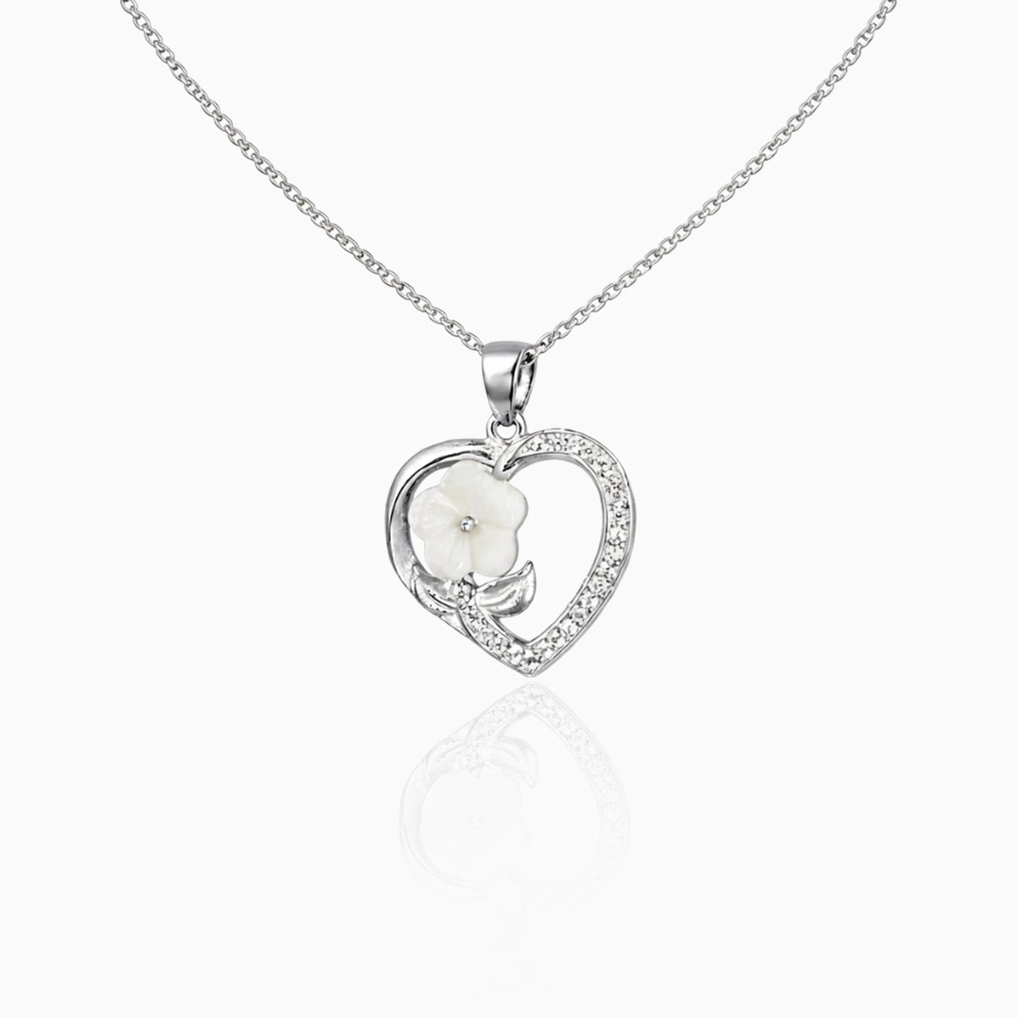 Love In Bloom Silver Heart Pendant