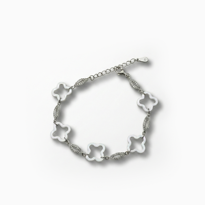 Floral Shine Silver Bracelet