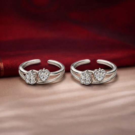 Aurora Maple Silver Toe Rings