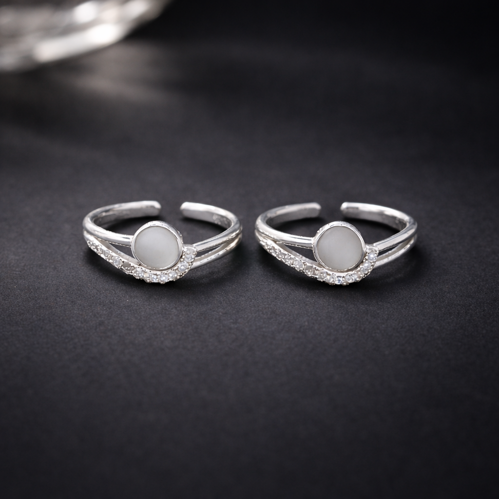 Moonrise Silver Toe Rings