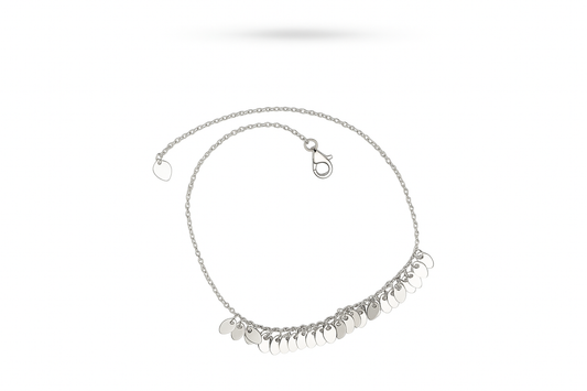 Minimalist Silver Bracelet with Dangles