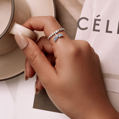 Trendy Fish Tail Silver Ring