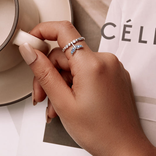 Trendy Fish Tail Silver Ring