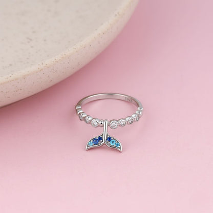 Trendy Fish Tail Silver Ring