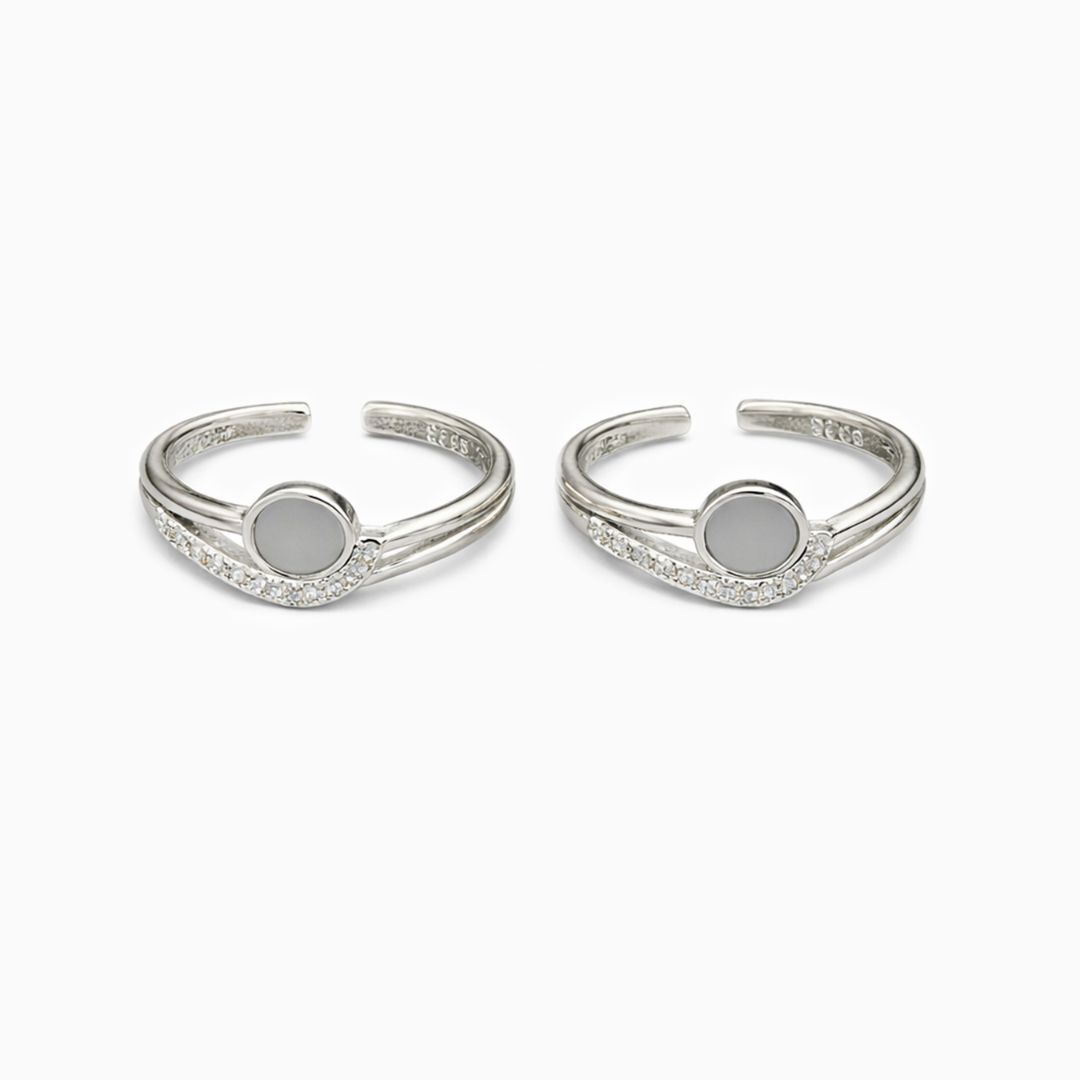 Moonrise Silver Toe Rings