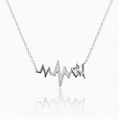 Heartbeat Spark Silver Necklace