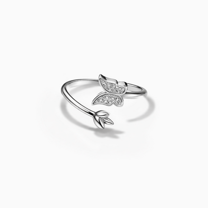 Trendy Butterfly 925 Silver Ring