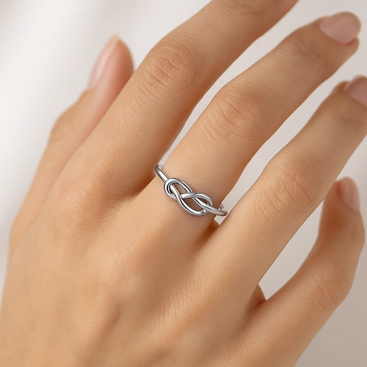 Infinity Symbol Open Silver Ring