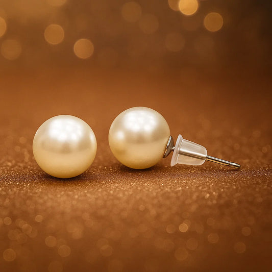 Timeless Pearl Silver Stud Earrings