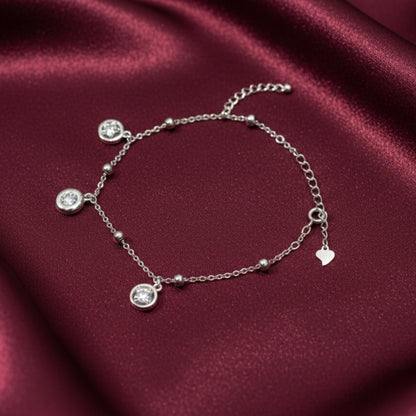 Silver Geometric Charm Bracelet