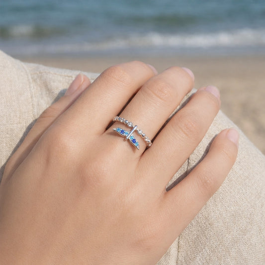 Mystic Ocean Tail Silver Ring