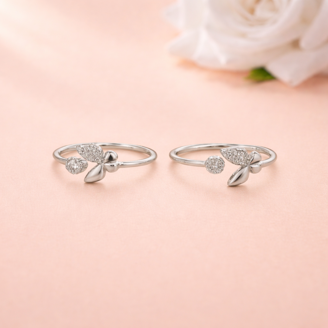 Soft Wing Blossom Toe Rings