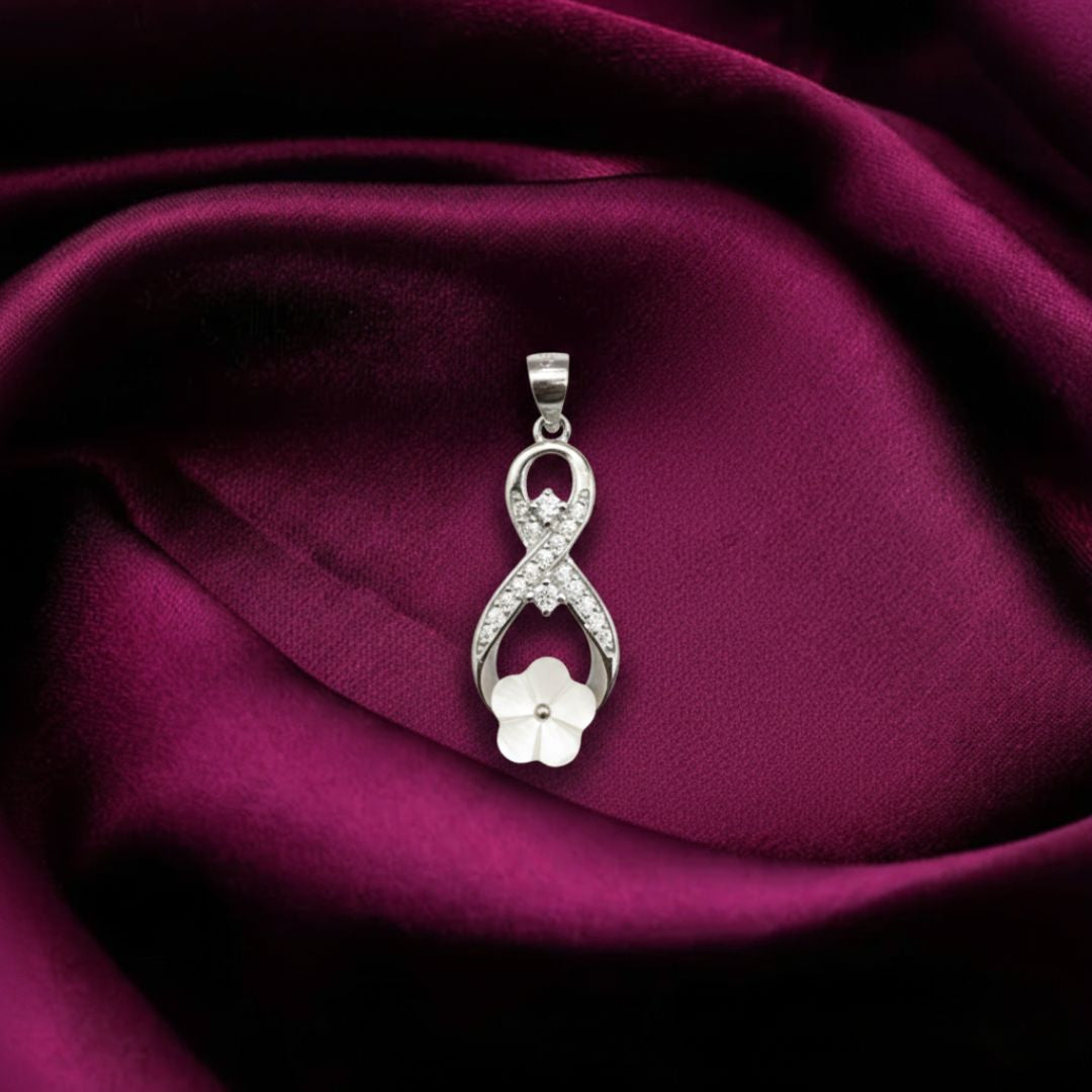 Forever Bloom Infinity Silver Pendant