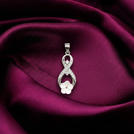 Forever Bloom Infinity Silver Pendant